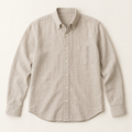 AI-generated sample: Stone Linen-Cotton Oxford Shirt