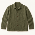 AI-generated sample: Olive Linen Overshirt Jacket