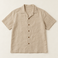 AI-generated sample: Sand Men's Linen Camp-Collar Shirt
