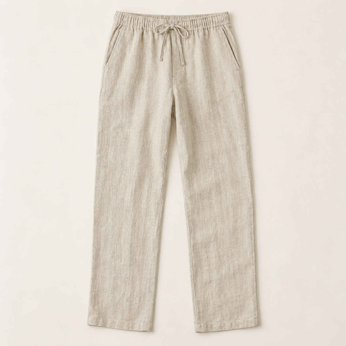 AI-generated sample: Natural Men's Linen Drawstring Pants