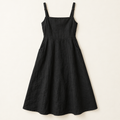 AI-generated sample: Black Women's Linen Midi Dress