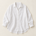 AI-generated sample: White Women's Relaxed Linen Shirt